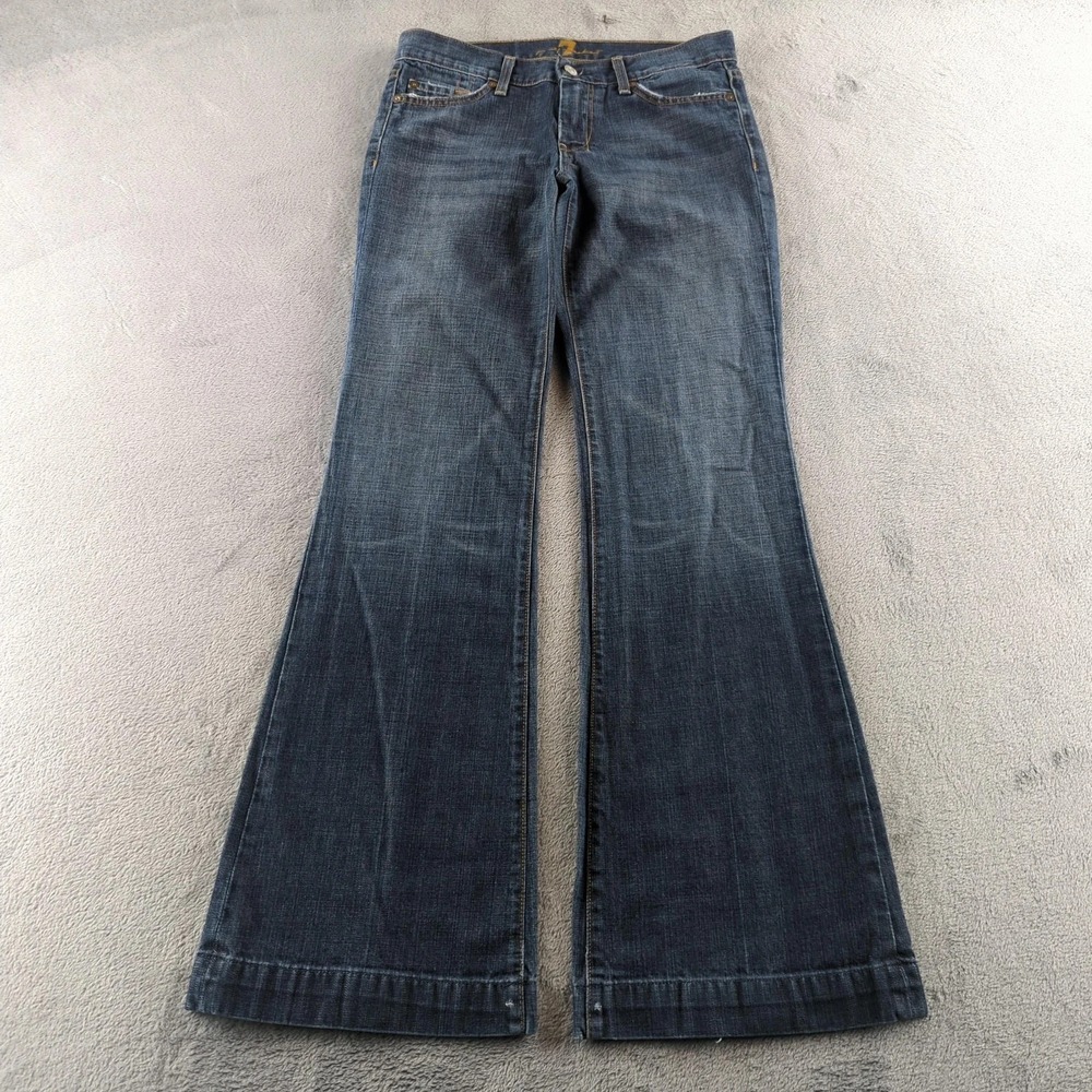 7 For All Mankind Dark Blue Flare Jeans